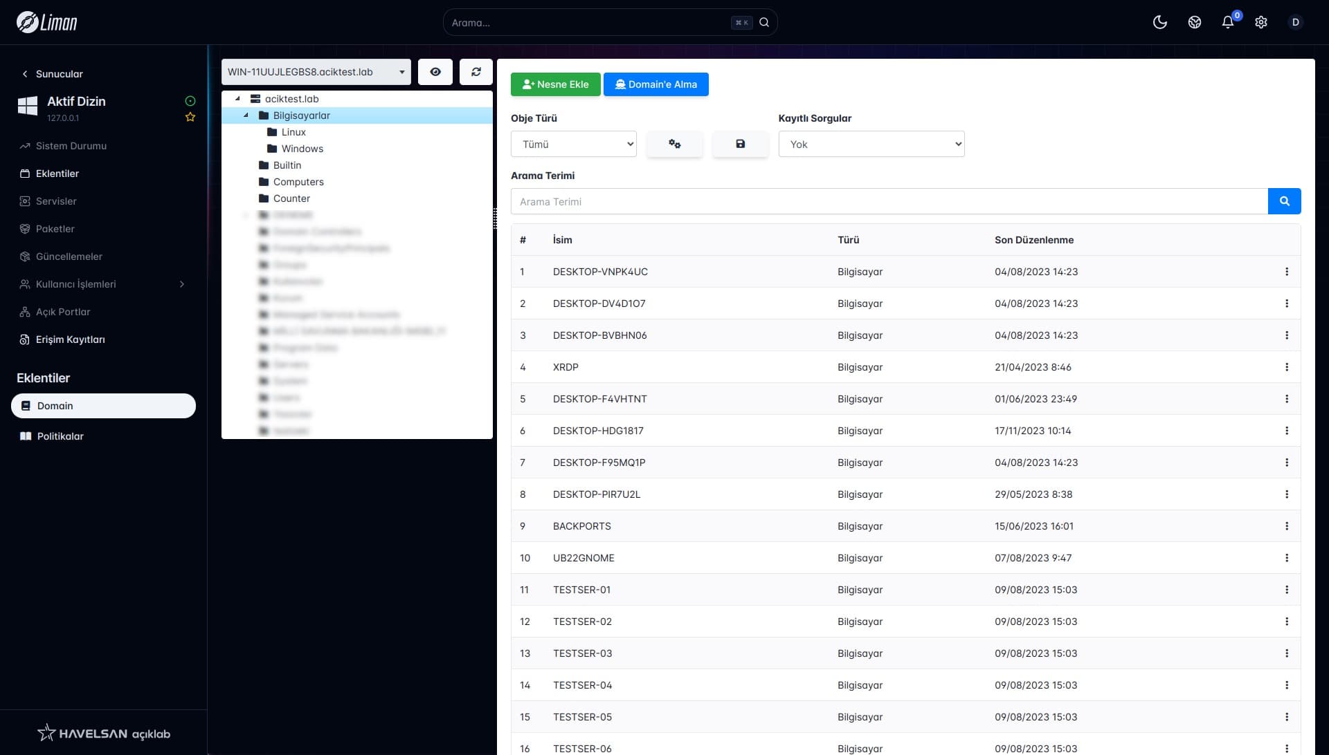 Domain ve Politika Yöneticisi