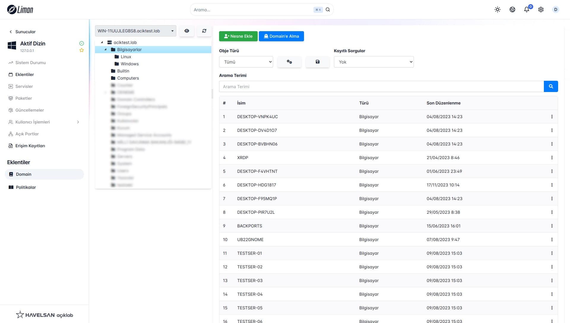 Domain ve Politika Yöneticisi